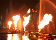 Fitur Air Permukaan Air Api / Musical Dancing Fountain DMX Jenis Cahaya pemasok