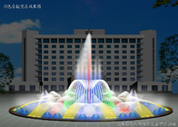 Buatan Kecerdasan Round Fame Fountain Musik Kecil Warna RGB / RGB DMX pemasok
