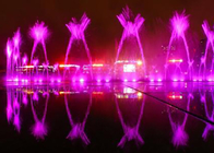 Mexico Musical Dancing Dry Deck Fountain Dengan Lampu LED Sistem Modern DMX 512 pemasok