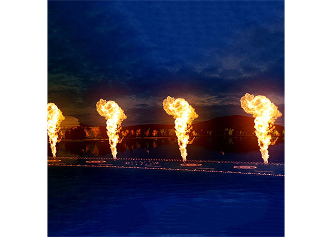 Air Mancur Musik Kontemporer Kontemporer Dengan Gambar Kembang Api Fantastis pemasok